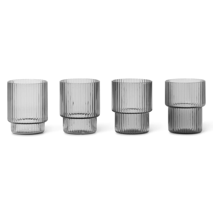 Ripple Espressoglas 6cl 4er Pack - Smoked grey - Ferm LIVING