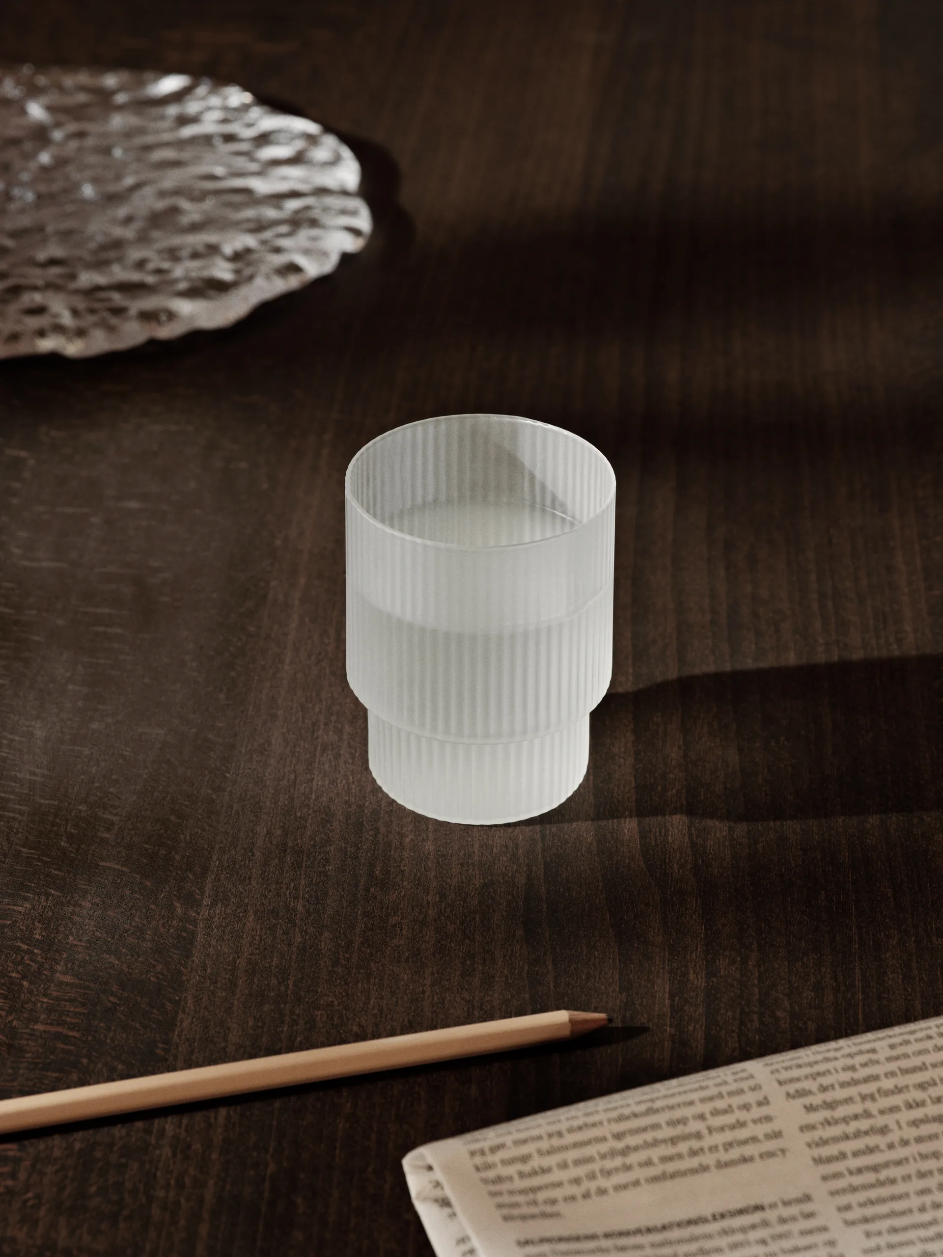 Ripple Glas 4er Pack, Frosted Ferm Living