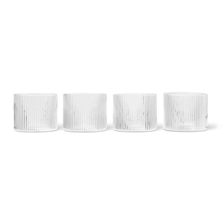 Ripple Glas niedrig 4er Pack - Clear - Ferm LIVING