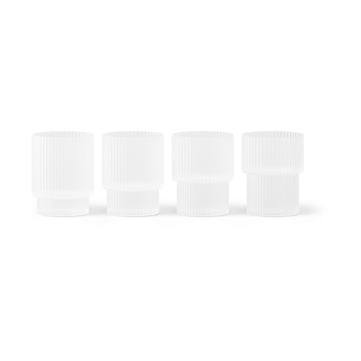 Ferm Living Ripple Glas small 6cl 4er Pack Frosted