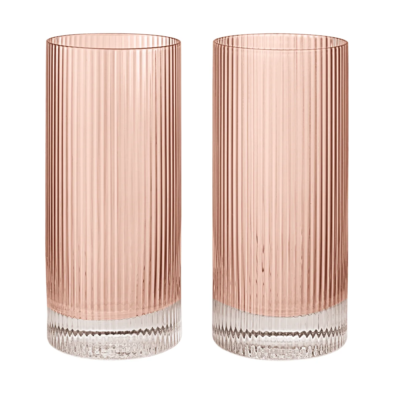 Ripple Highball-Gläser 48 cl 2-teilig, Blush Ferm Living