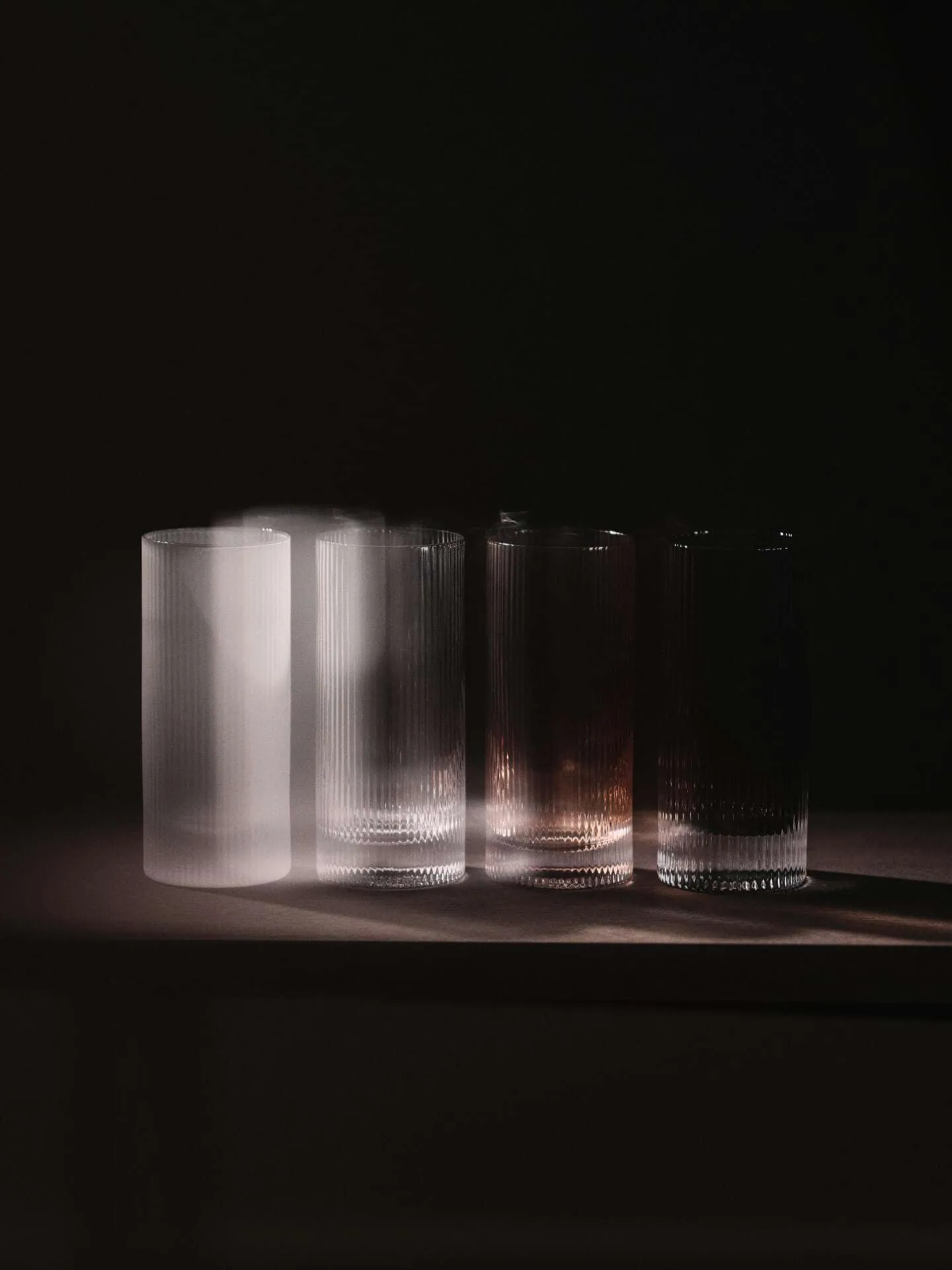 Ripple Highball-Gläser 48 cl 2-teilig, Blush Ferm Living