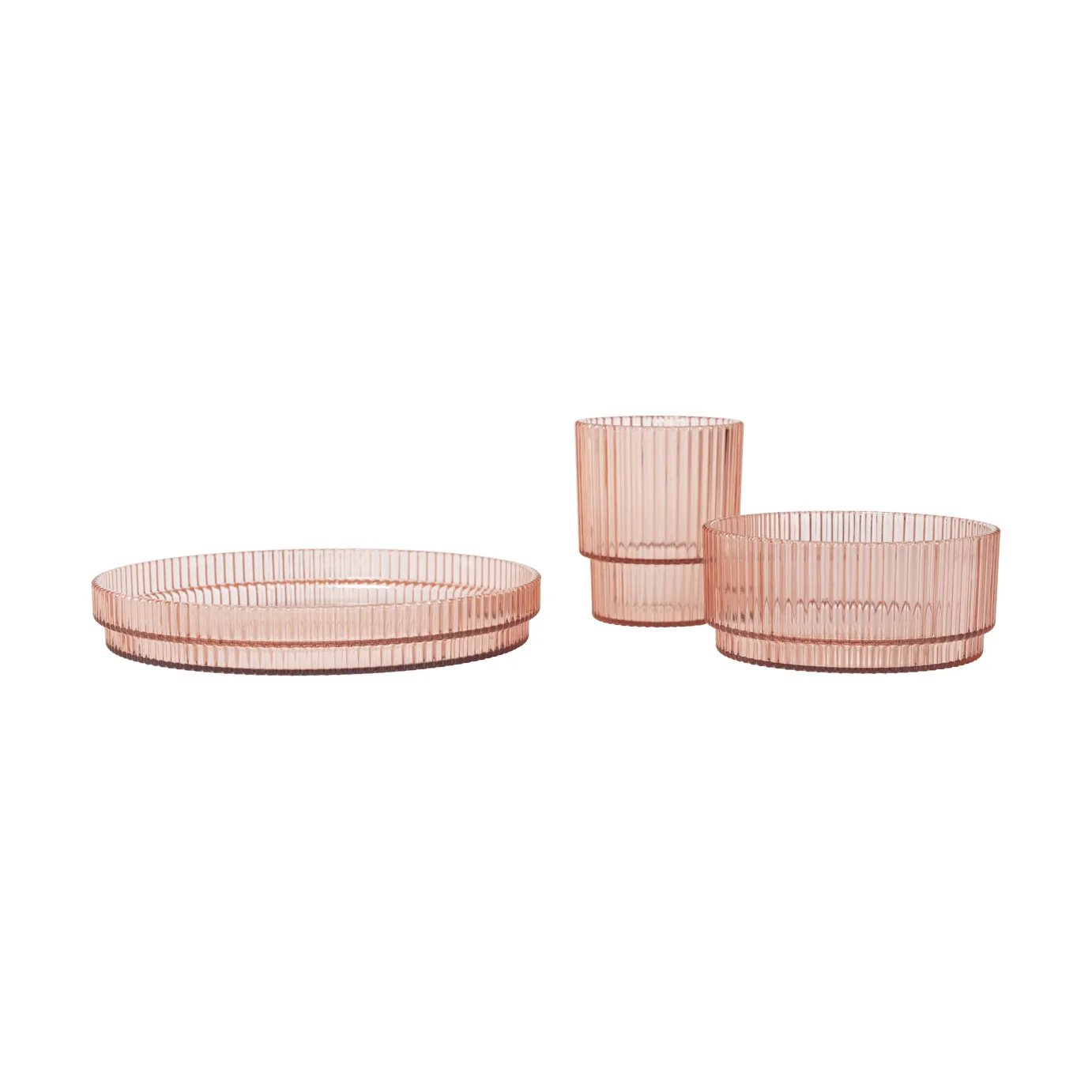 Ripple kids Kindergeschirr, Blush, 3-teilig Ferm Living