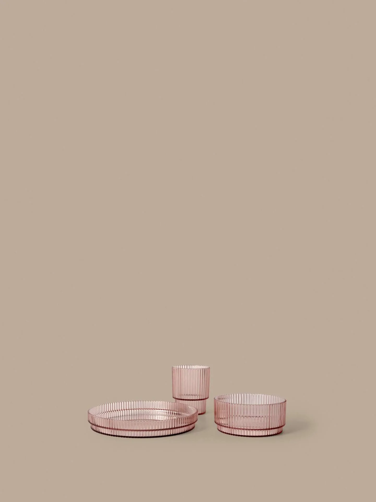 Ripple kids Kindergeschirr, Blush, 3-teilig Ferm Living
