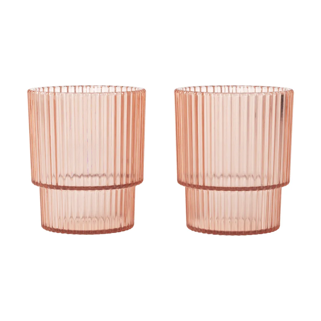 Ripple Kinder-Glas, Blush, 2-teilig Ferm Living