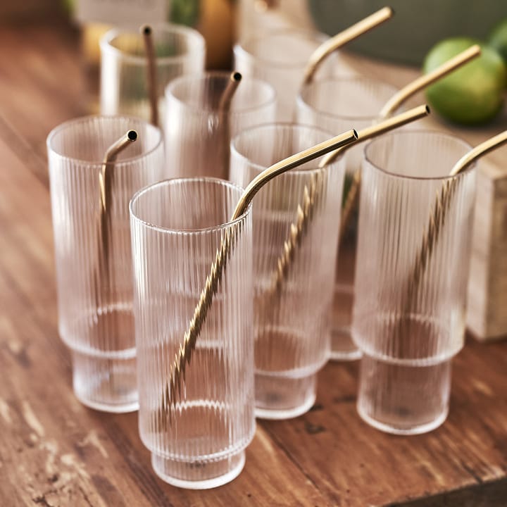 Ripple Longdrink-Glas 4er Pack - Klar - ferm LIVING