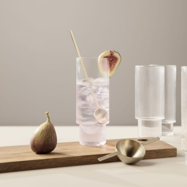 Ripple Longdrink-Glas 4er Pack - Klar - ferm LIVING