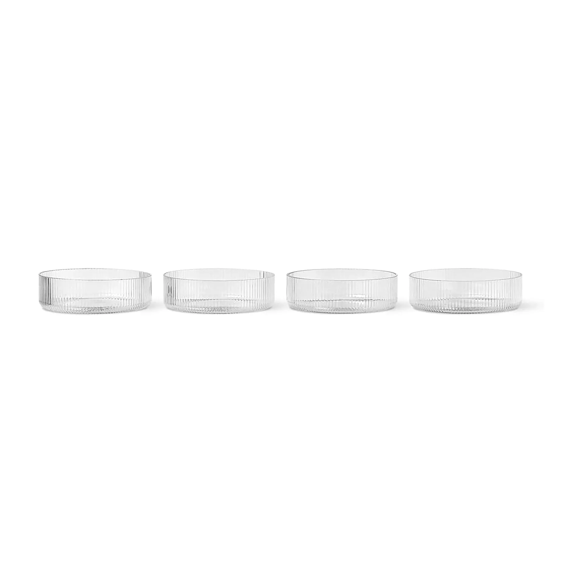 Ripple Müslischüssel 4er-Pack, Clear Ferm Living