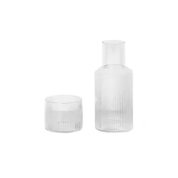 Ripple small Karaffe Set - Klar - Ferm Living