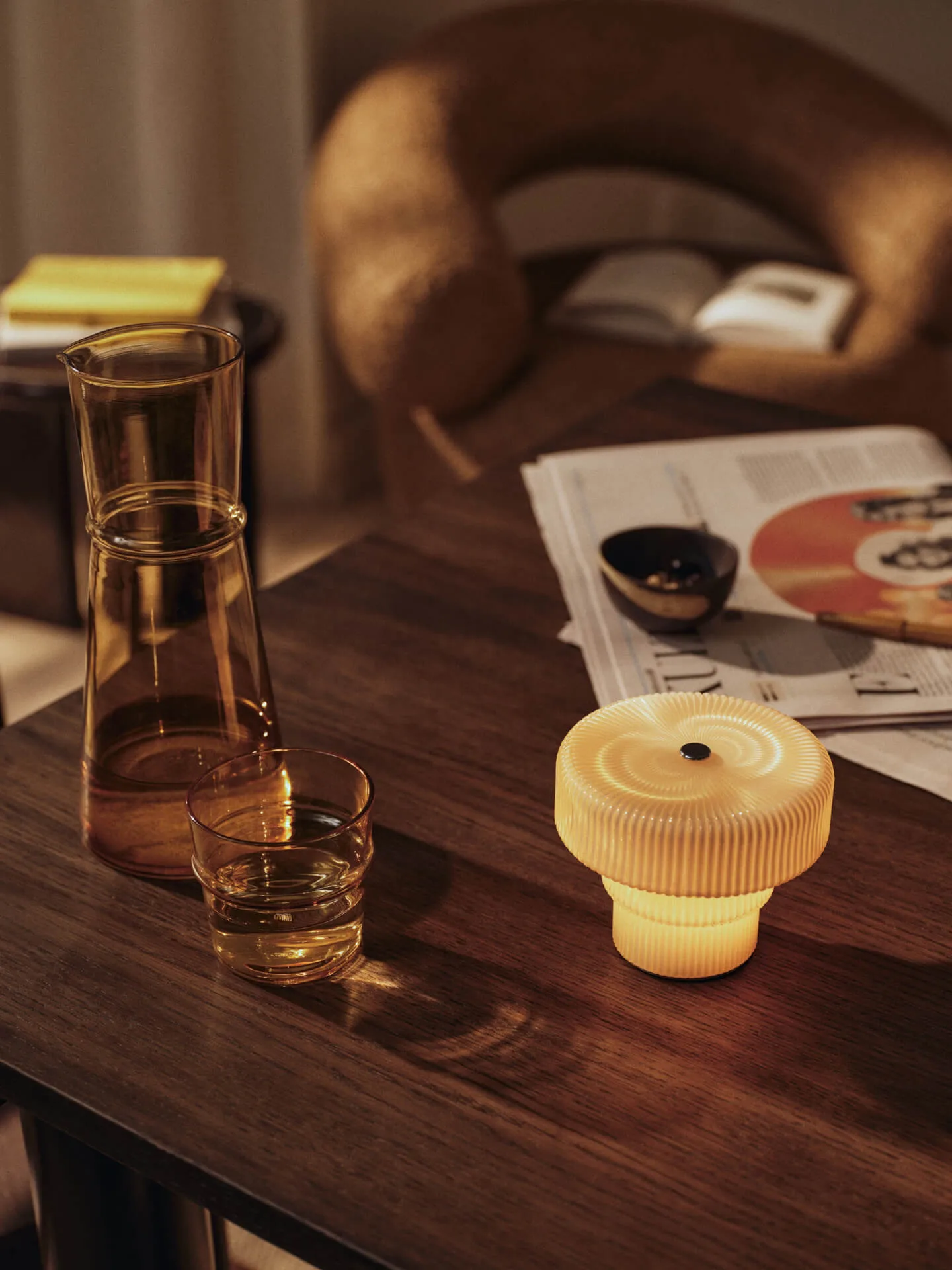 Ripple tragbare Tischleuchte 10 cm, Hafer Ferm Living