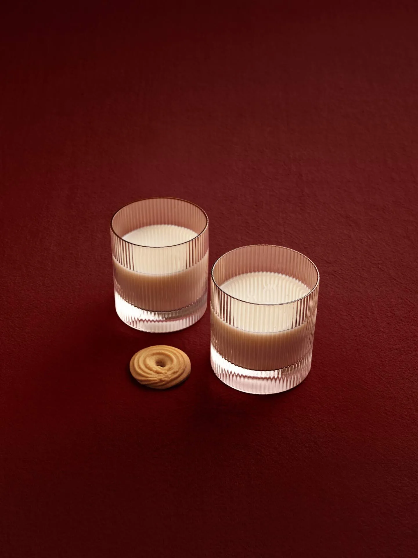 Ripple Tumbler Glas 25 cl 2er-Pack, Blush Ferm Living
