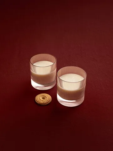 Ripple Tumbler Glas 25 cl 2er-Pack - Blush - Ferm Living