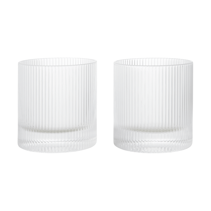 Ripple Tumbler Glas 25 cl 2er-Pack, Clear Ferm Living