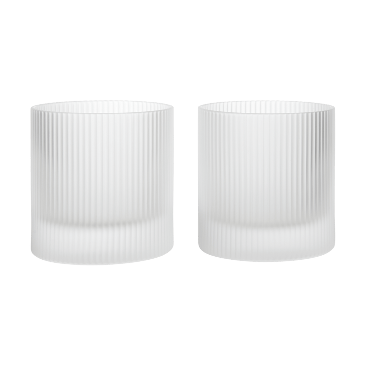 Ripple Tumbler Glas 25 cl 2er-Pack - Frosted - Ferm Living