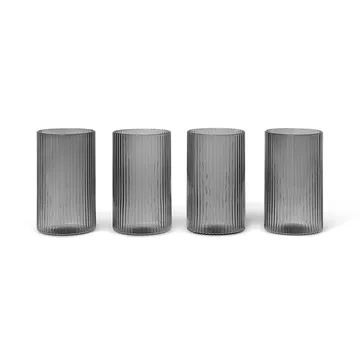 Ripple verrines Servierglas 14cl 4er Pack - Smoked grey - Ferm Living