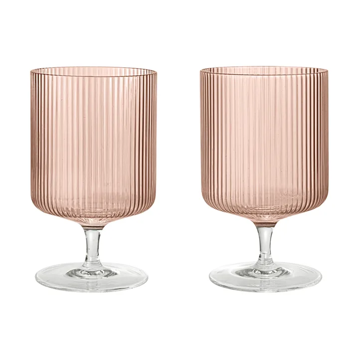 Ripple Weinglas 2er Pack - Blush - Ferm Living