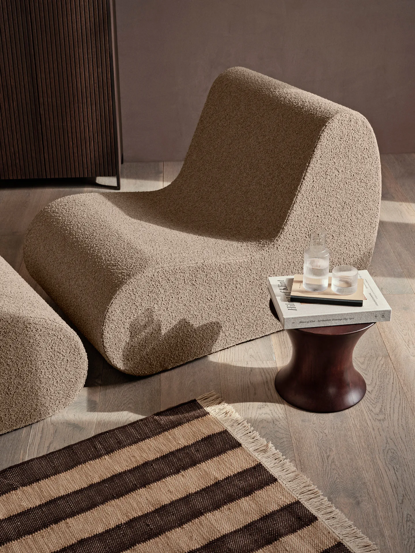 Rouli center module pure bouclé Modulsofa, Sand Ferm Living