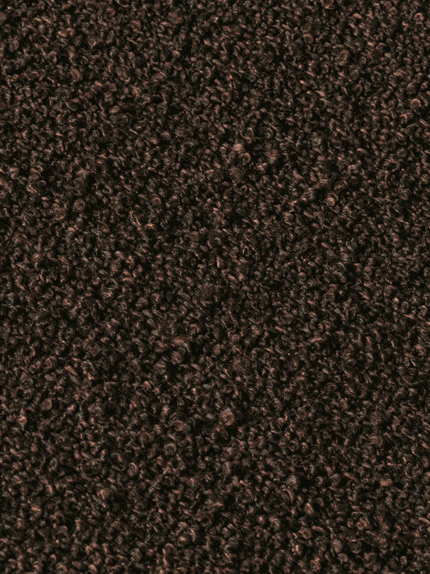 Rouli Pouf pure bouclé, Chestnut brown Ferm Living