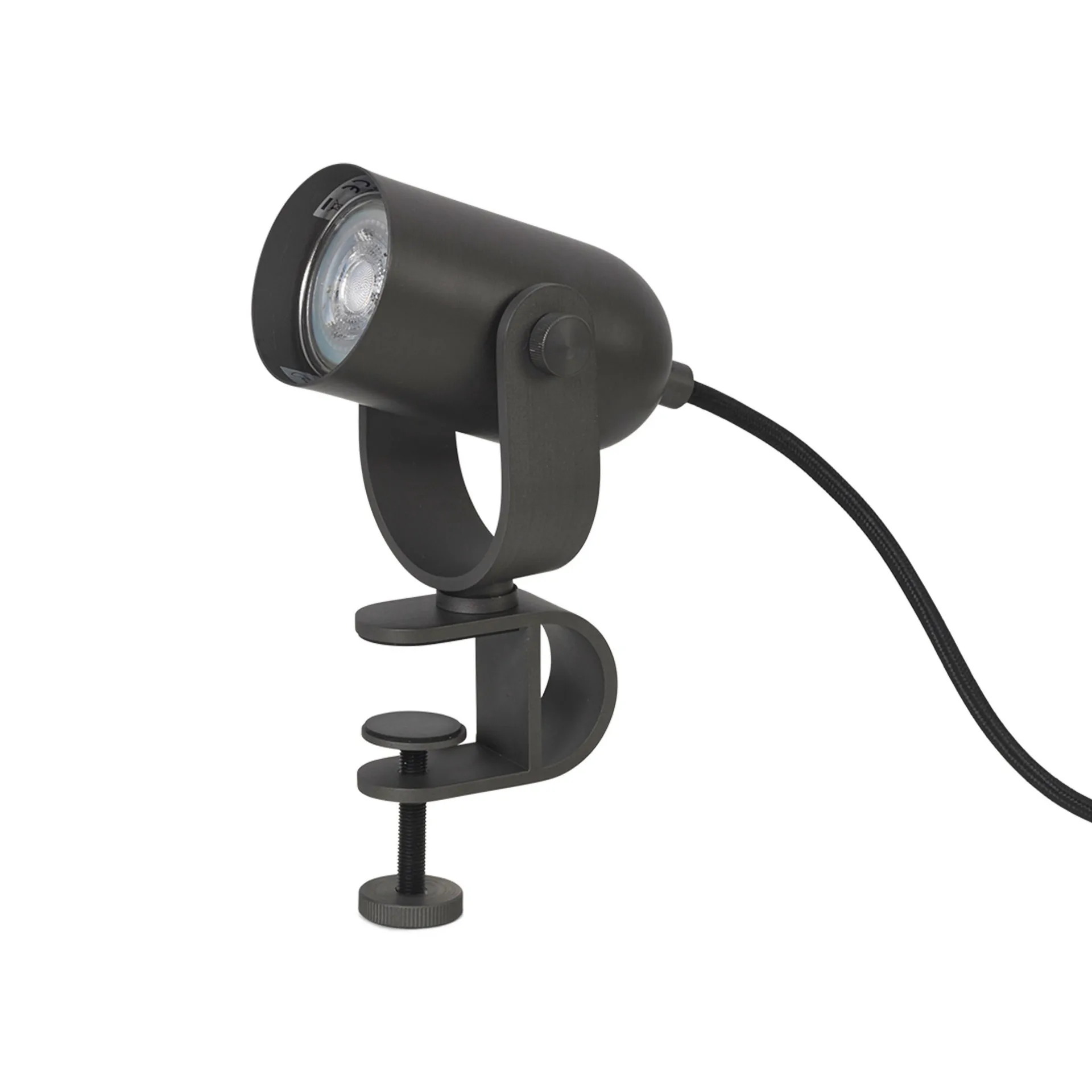 Ruuvi Klemmleuchte Ø6 x 16cm, Blackened iron Ferm Living