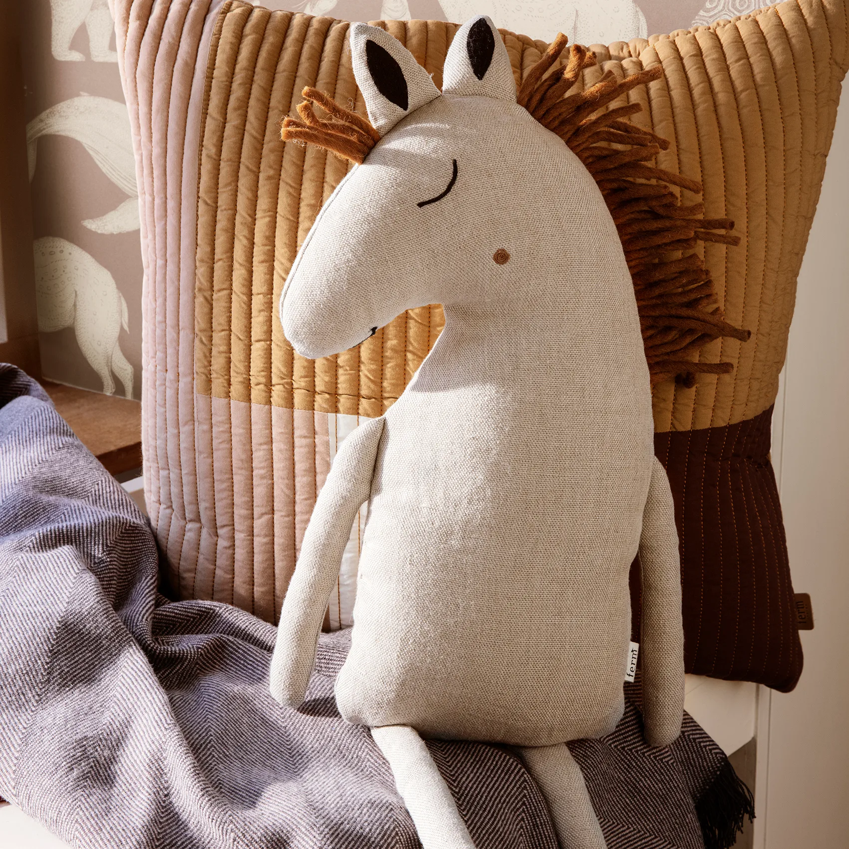 Safari Kissen Pferd, Beige Ferm Living