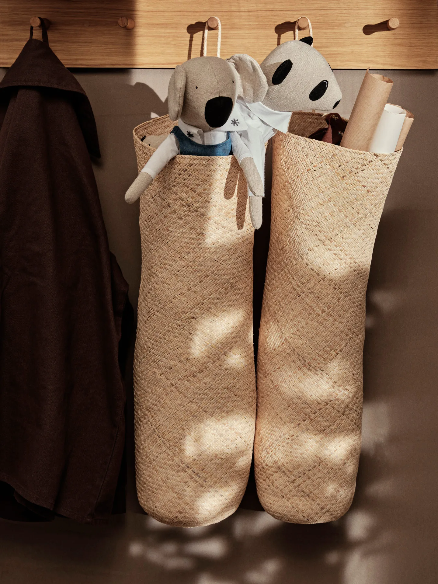 Sato long basket Korb, Natural Ferm Living