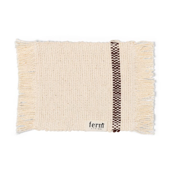 Savor Glasuntersetzer 4er Pack 10 x 14cm, Off-white/Chocolate Ferm Living