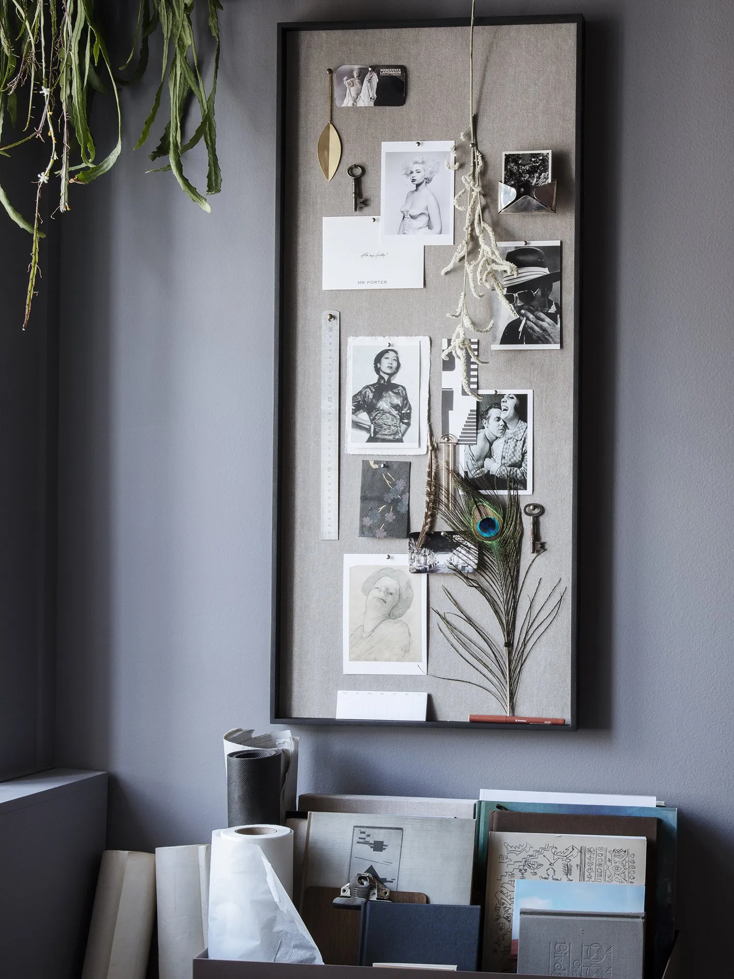 Scenery schwarzes Brett 45 x 100cm, Beige Ferm Living