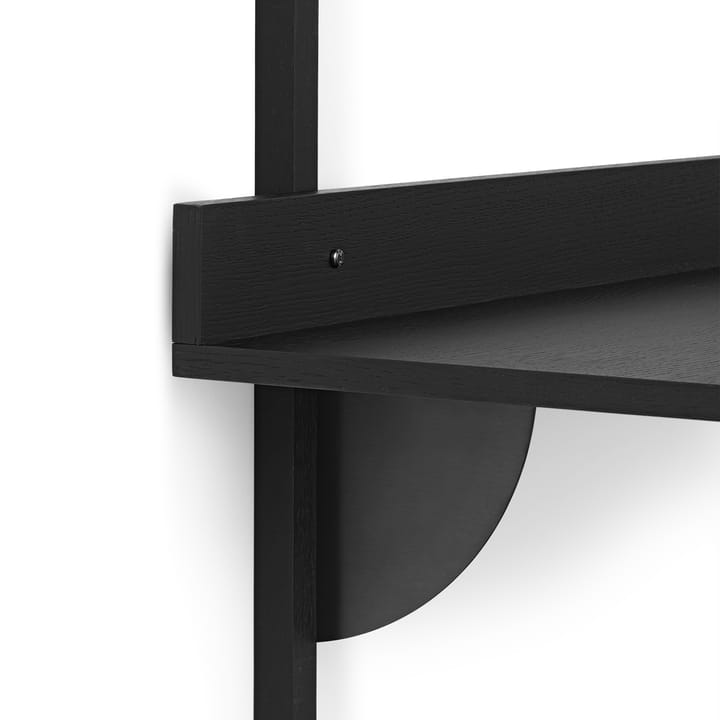 Sector Schreibtisch - Black ash-black brass - ferm LIVING