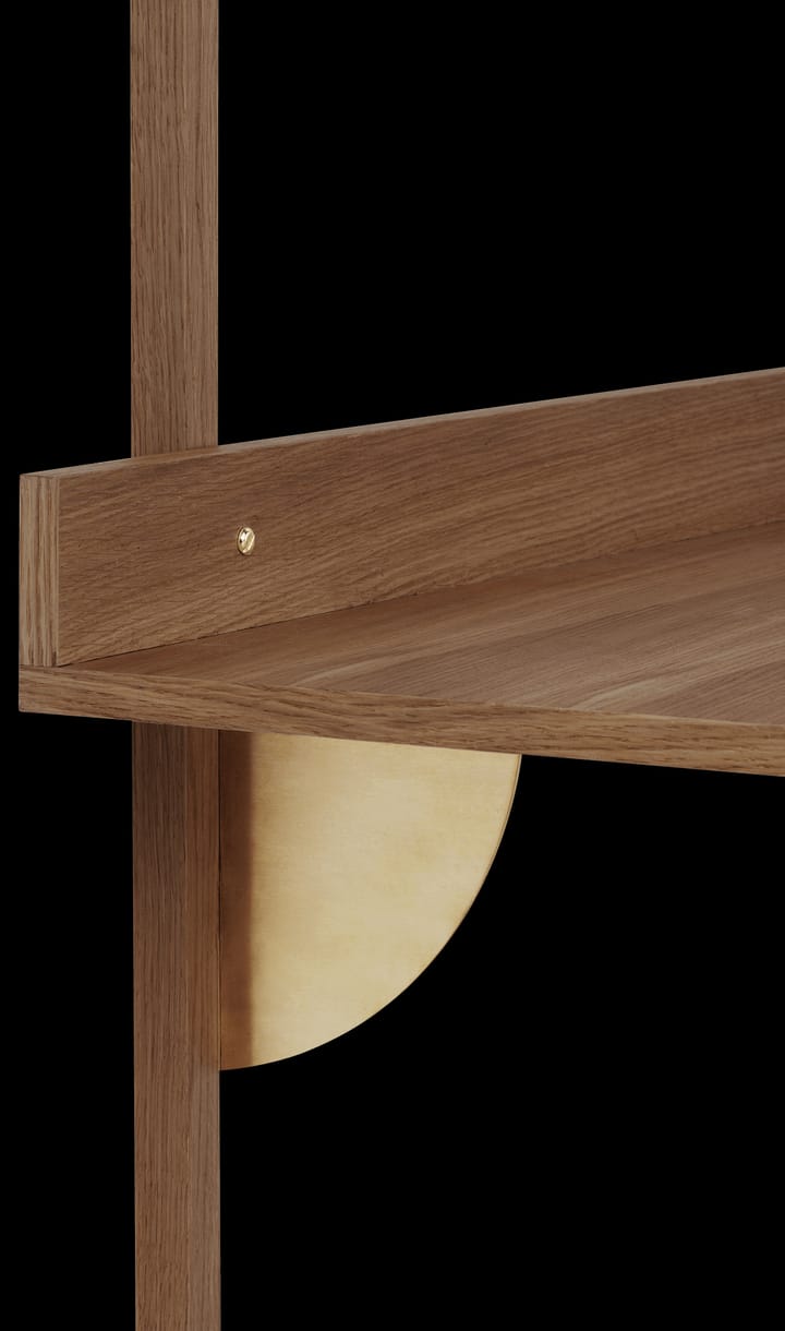 Sector Schreibtisch - Smoked Oak, brass - ferm LIVING