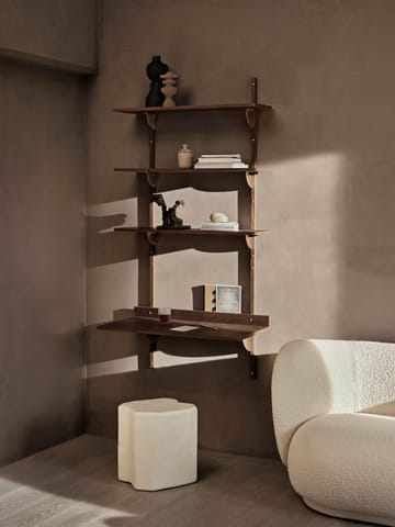 Sector Schreibtisch - Smoked Oak, brass - ferm LIVING