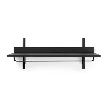 Sector Wandregal mit Stange 37 x 87cm - Black ash-black brass - Ferm Living