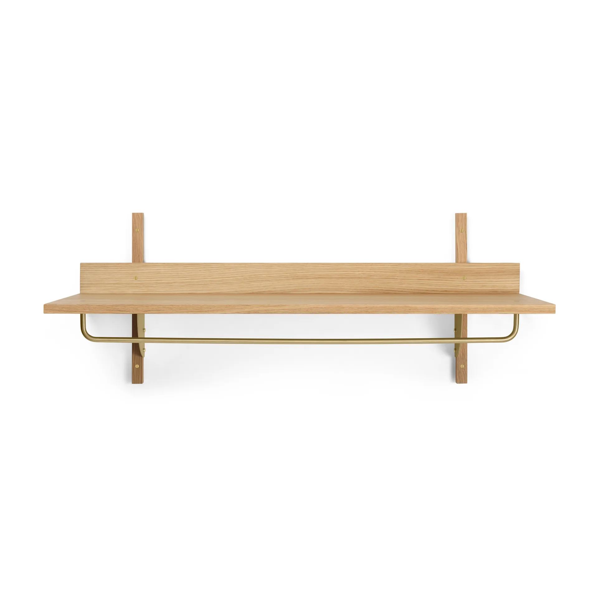 Sector Wandregal mit Stange 37 x 87cm, Oak-brass Ferm Living