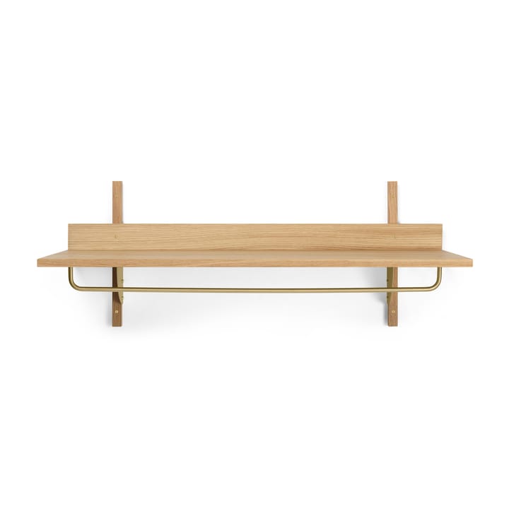 Sector Wandregal mit Stange 37 x 87cm - Oak-brass - Ferm LIVING