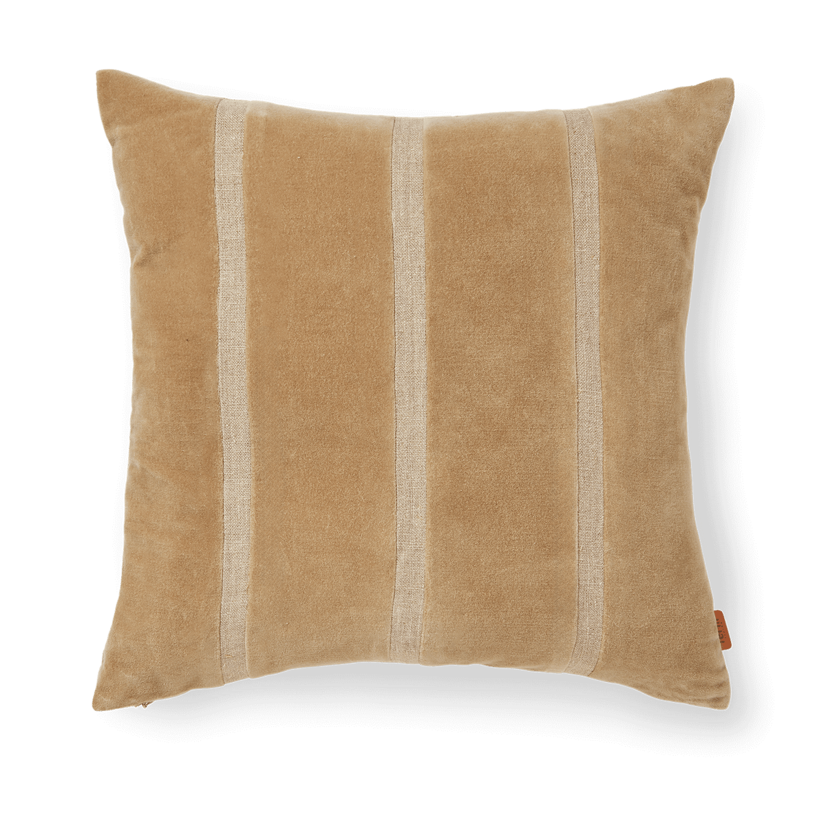 Ferm Living Senti Stripe Kissen 50x50 cm Dark sand-linen