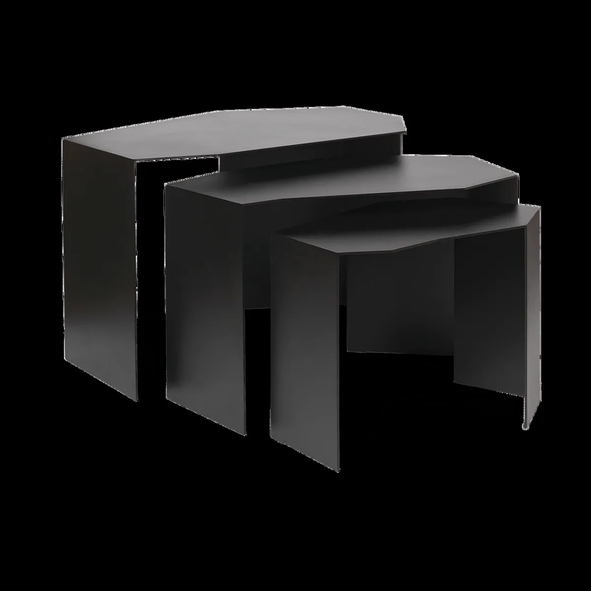 Ferm Living Shard cluster Beistelltisch 3er Pack Black