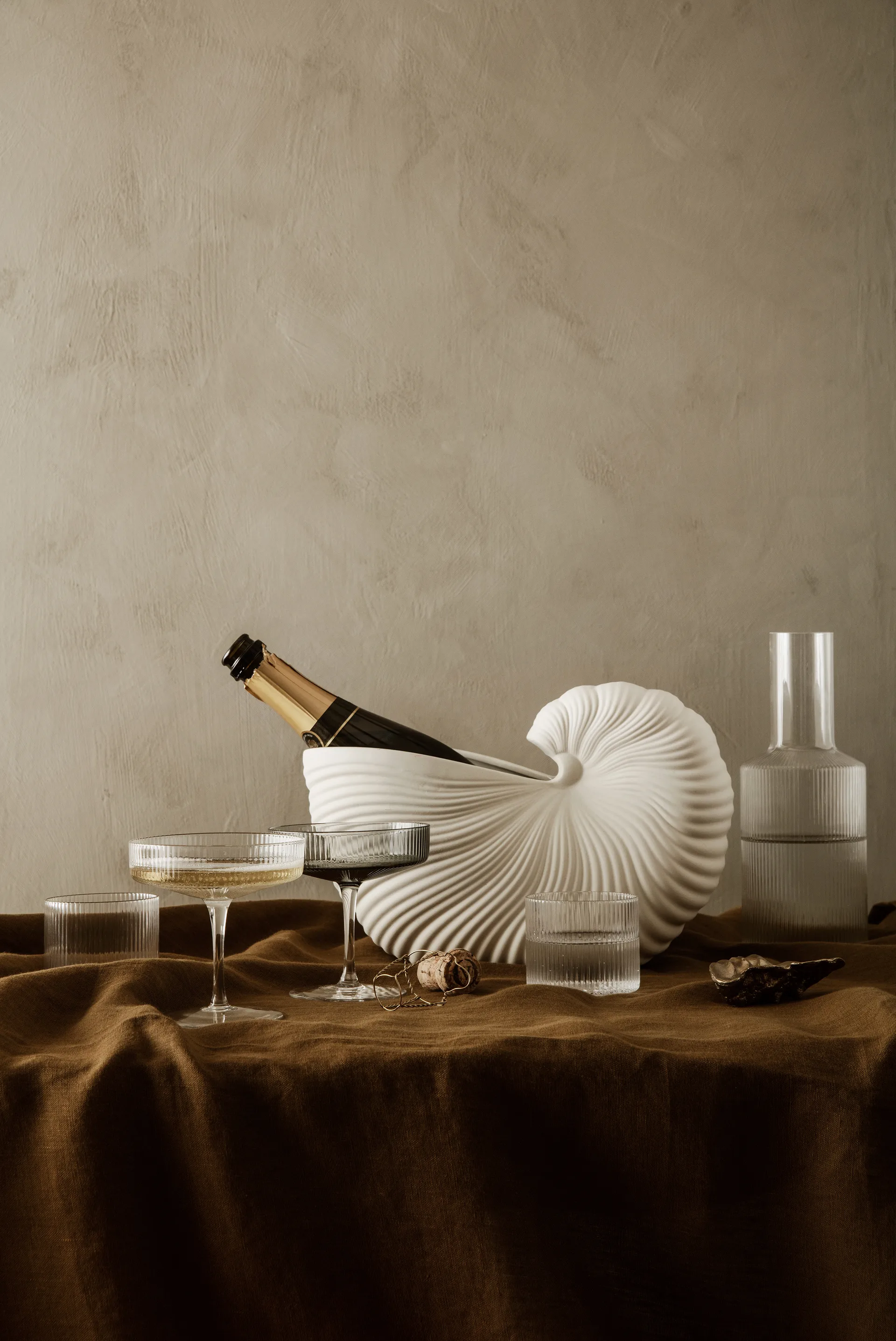 Shell pot, Off white, 31 x 15 x 21cm Ferm Living
