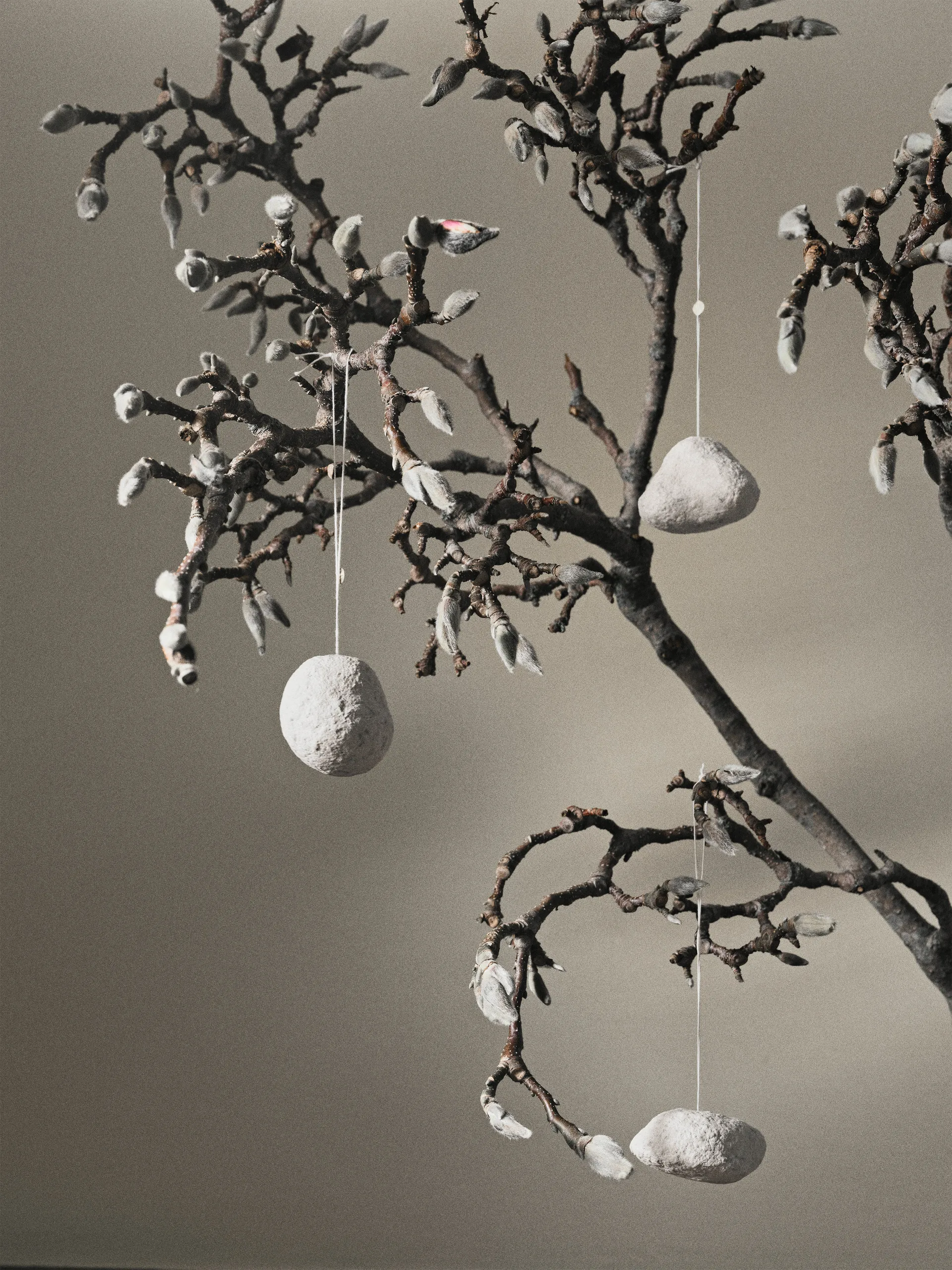 Snowball ornaments Weihnachtsbaumanhänger 3 Teile, White Ferm Living