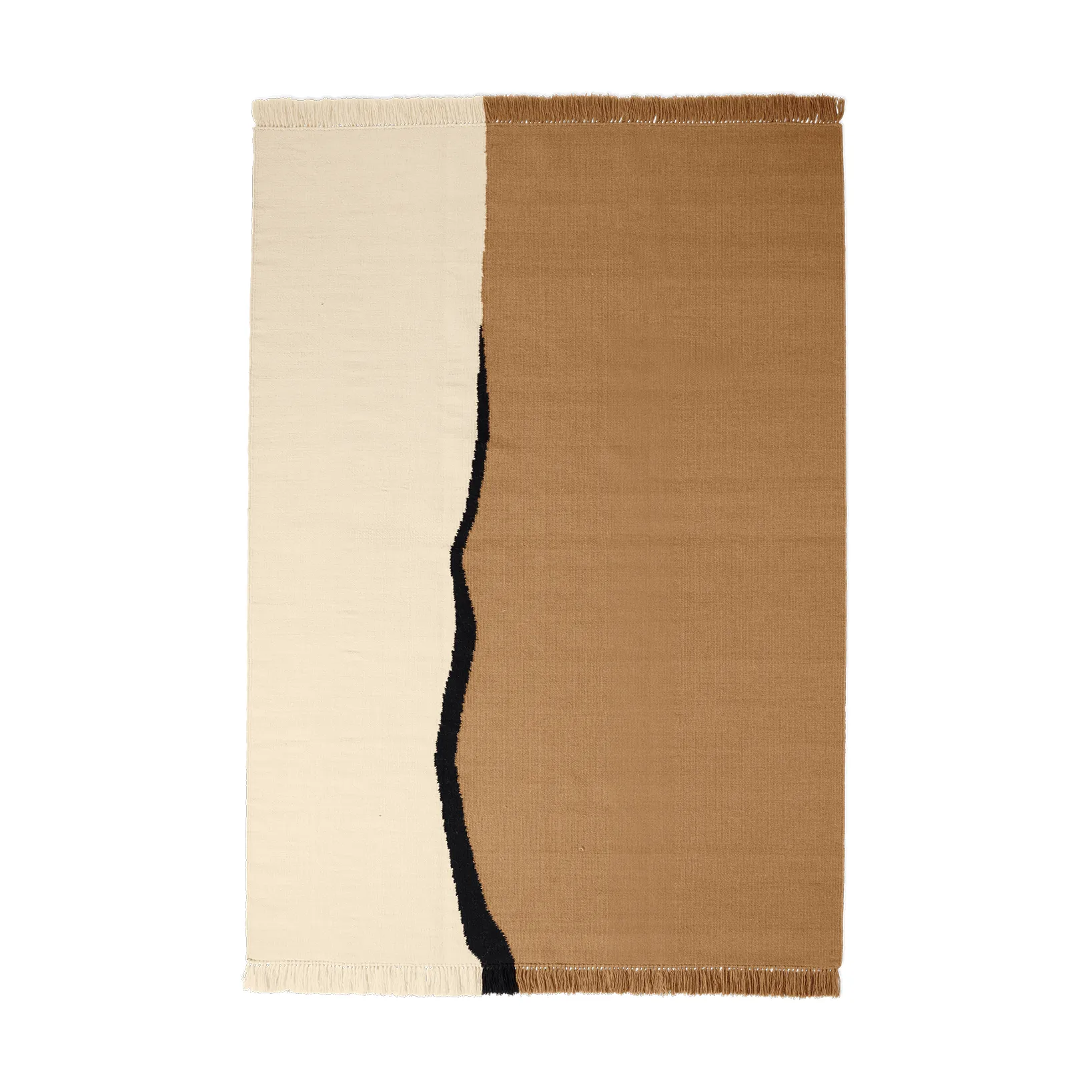Soil Kelim Teppich, Dark sand-off white, 170x240 cm Ferm Living