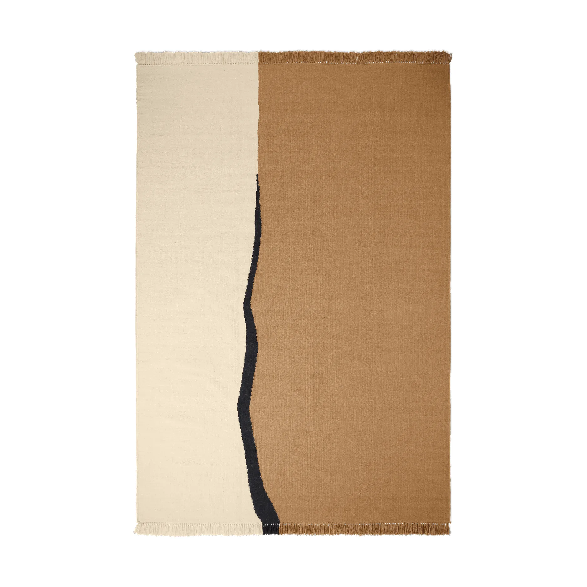 Soil Kelim Teppich, Dark sand-off white, 200x300 cm Ferm Living