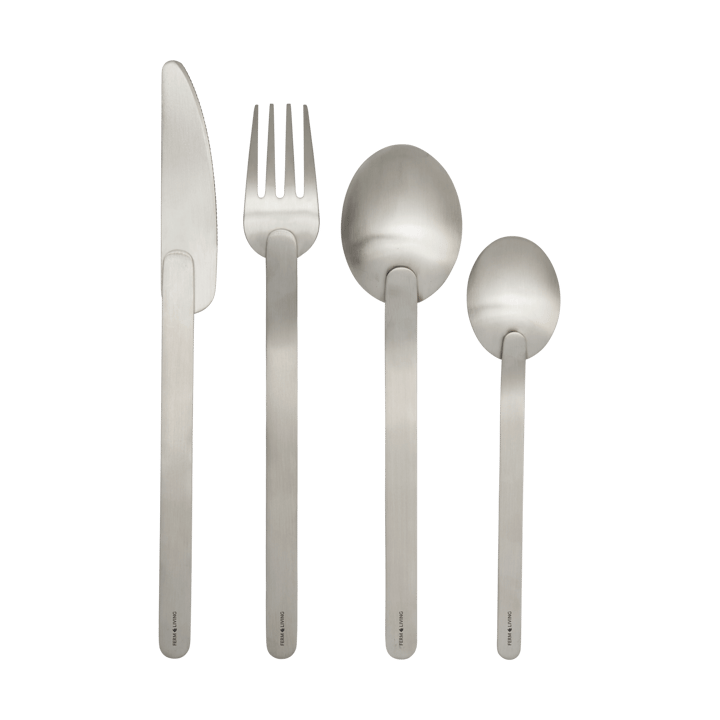 Stelo Besteckset 4-teilig, Brushed Stainless Steel Ferm Living