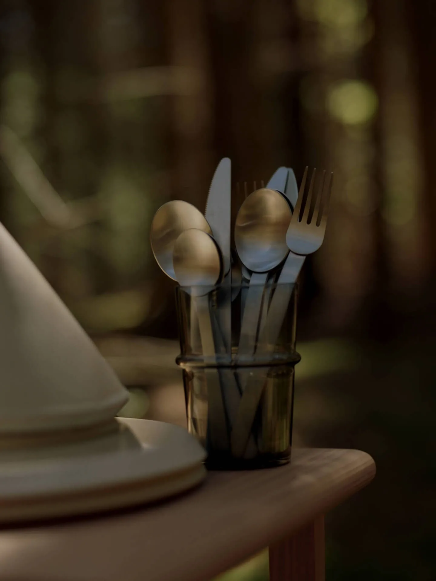 Stelo Besteckset 4-teilig, Brushed Stainless Steel Ferm Living