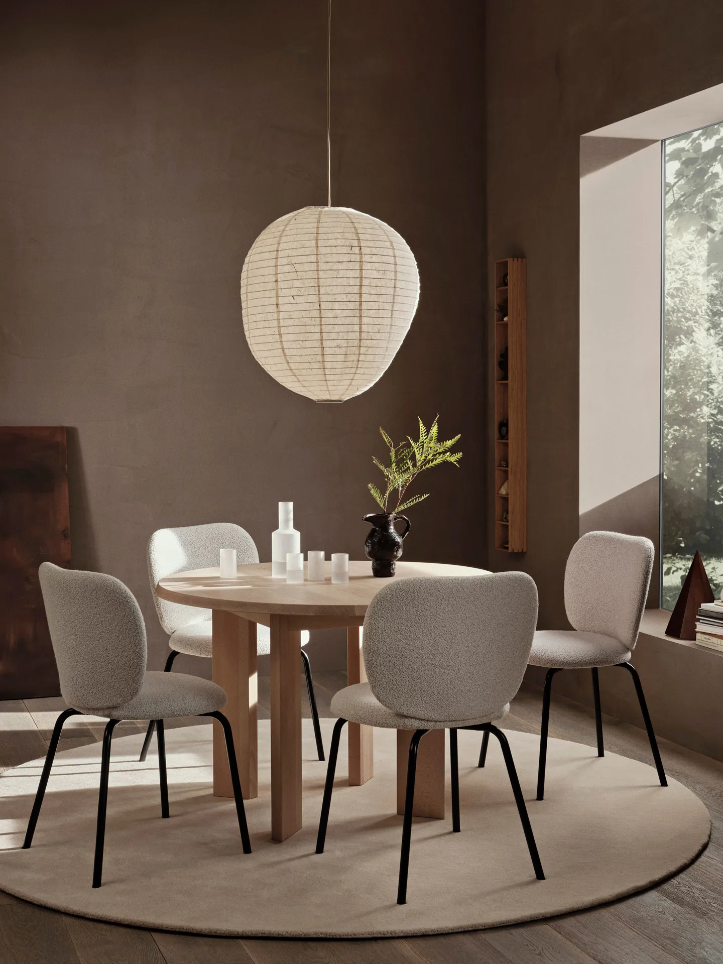 Stille getufteter Teppich runder, Off-white Ø240 cm Ferm Living