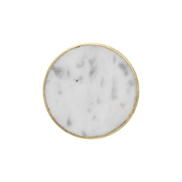 Stone Wandhaken groß - Weißer Marmor - Messing - Ferm Living