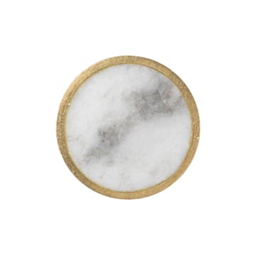 Stone Wandhaken klein - Weißer Marmor - Messing - Ferm Living