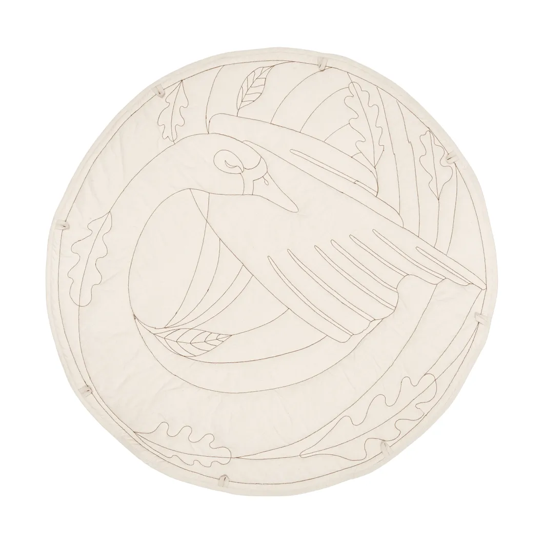 Swan Baby-Teppich, Natur, Ø100 cm Ferm Living
