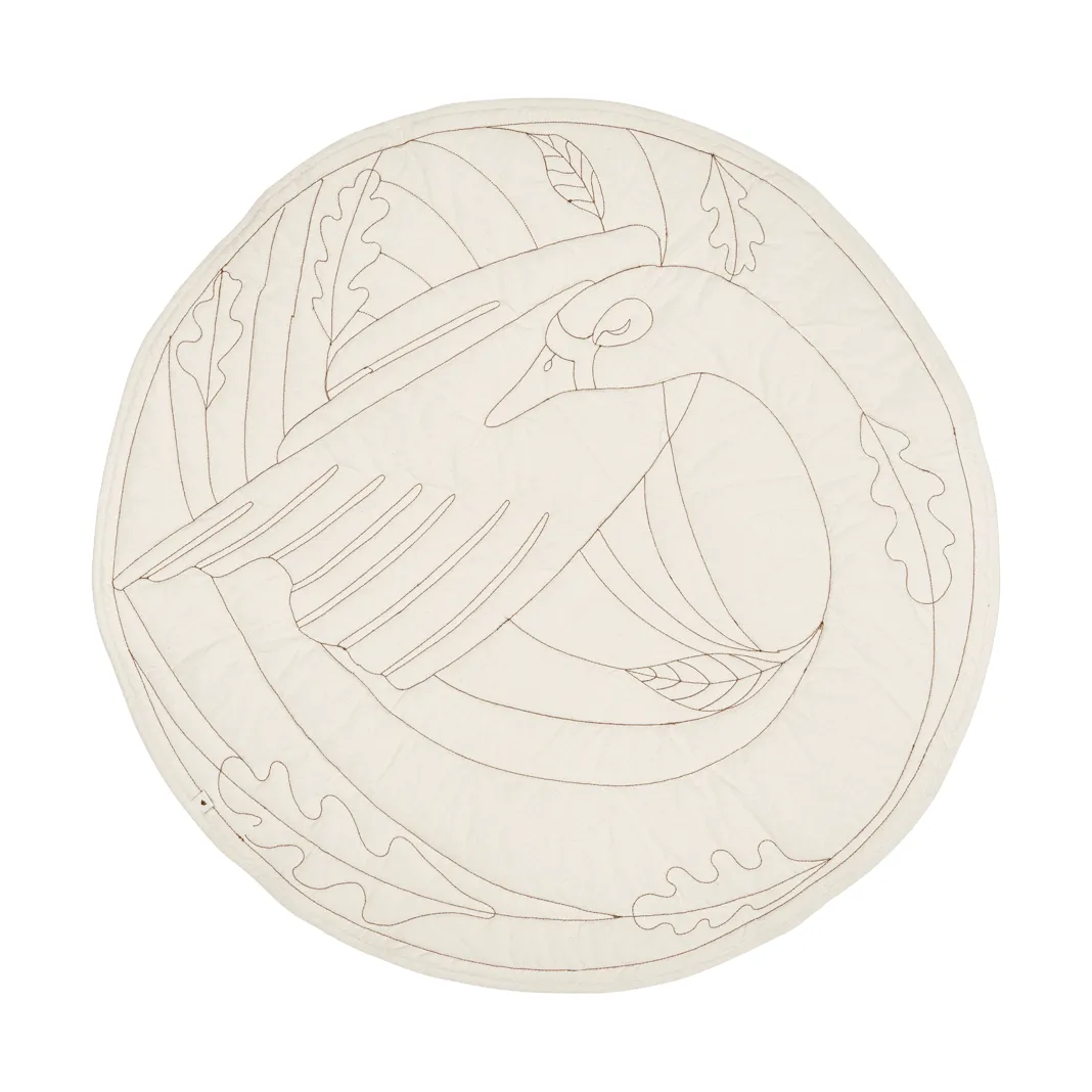 Swan Baby-Teppich, Natur, Ø100 cm Ferm Living