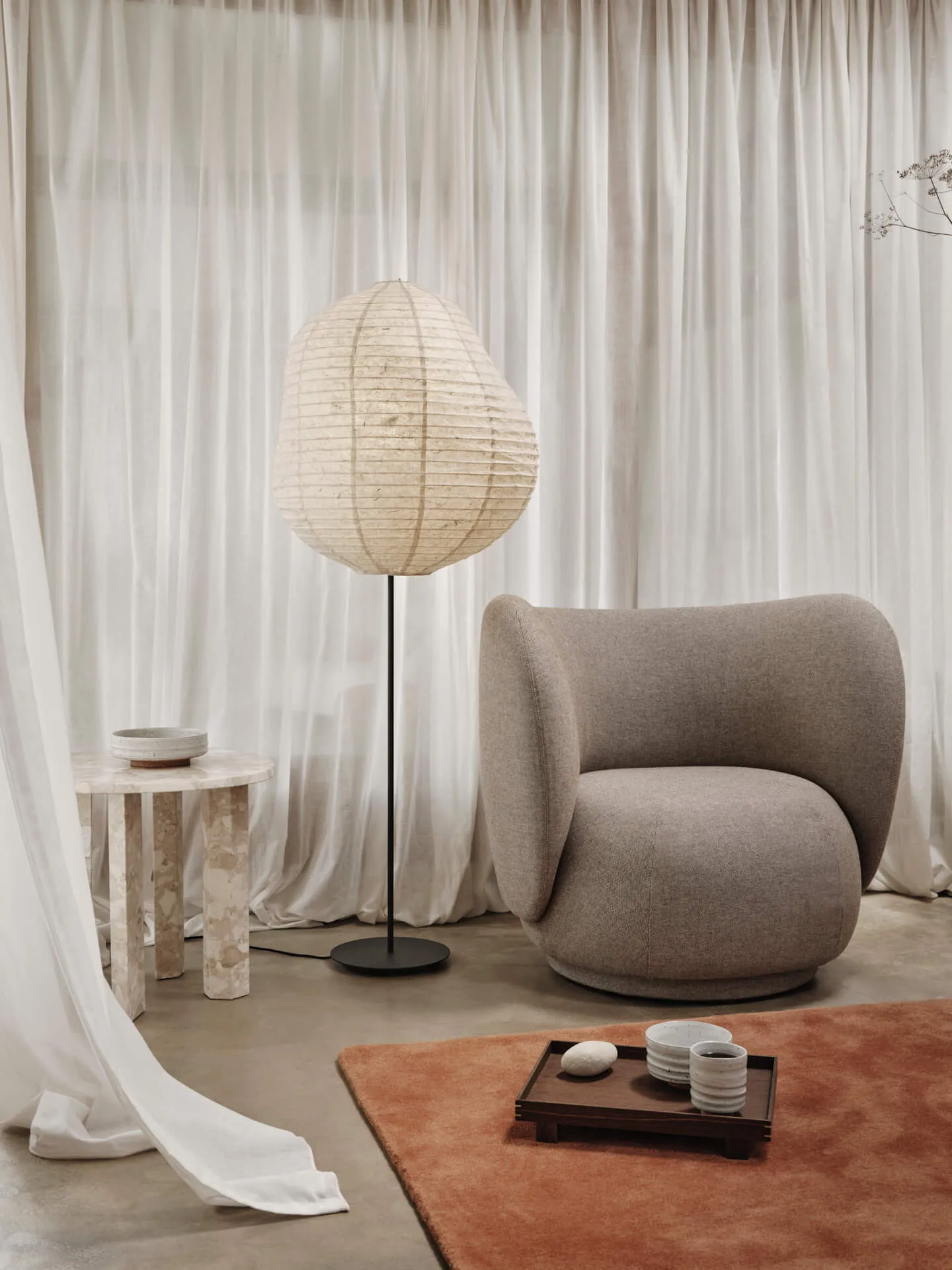 Taula Beistelltisch Ø54,4x45 cm, Sand Ferm Living