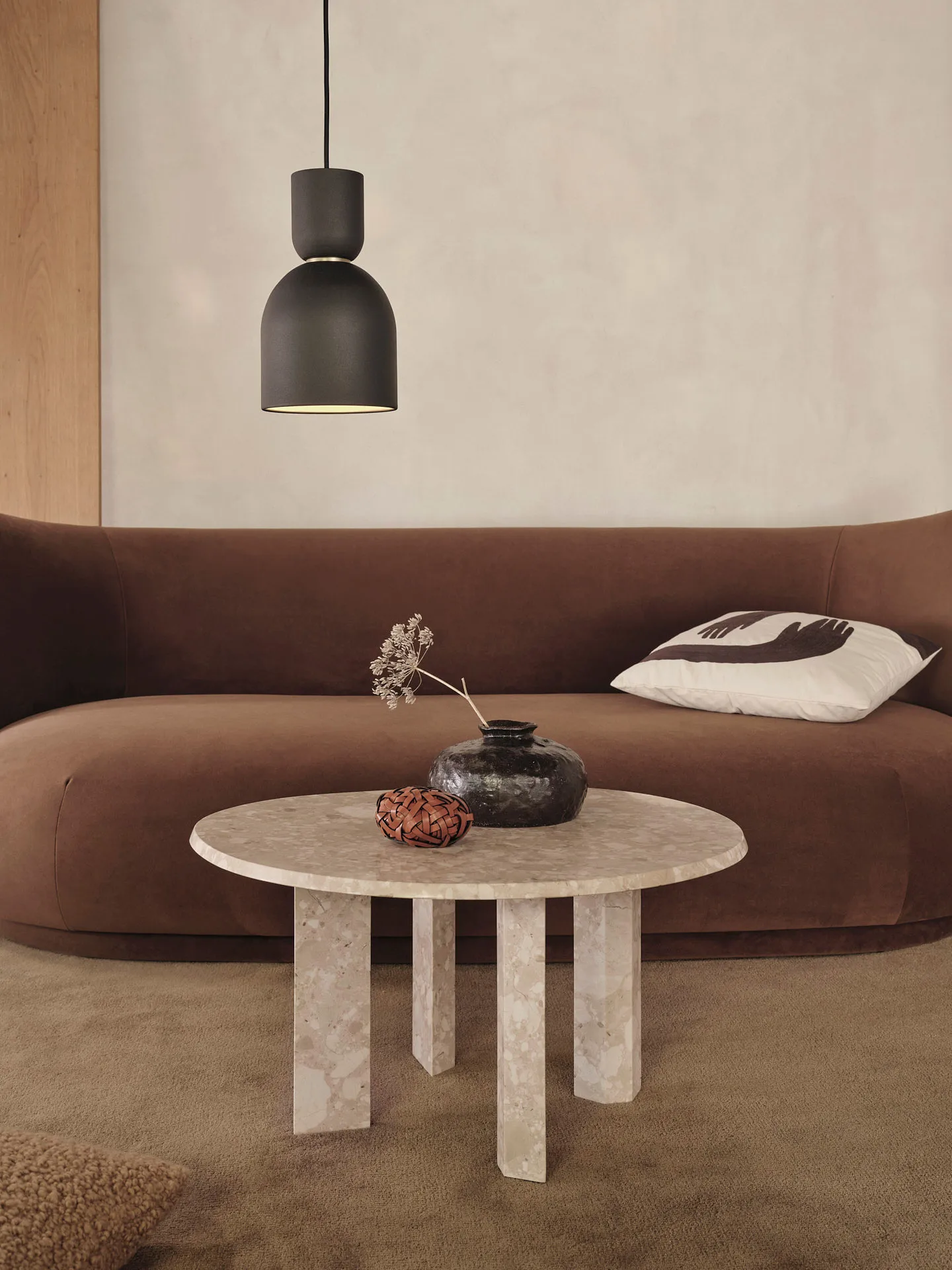 Taula Couchtisch Ø67x35 cm, Sand Ferm Living