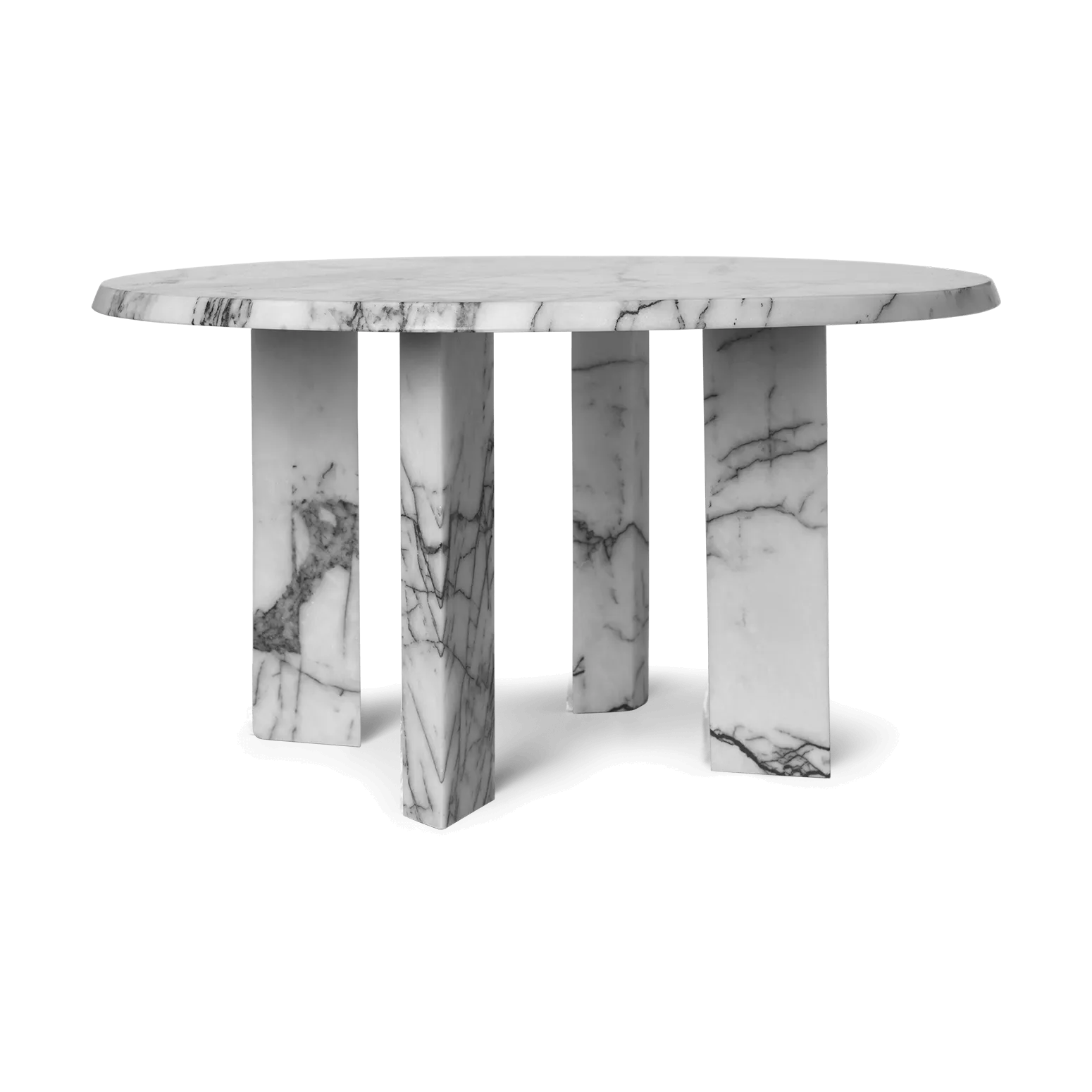 Taula Couchtisch Ø67x35 cm, White-charcoal Ferm Living