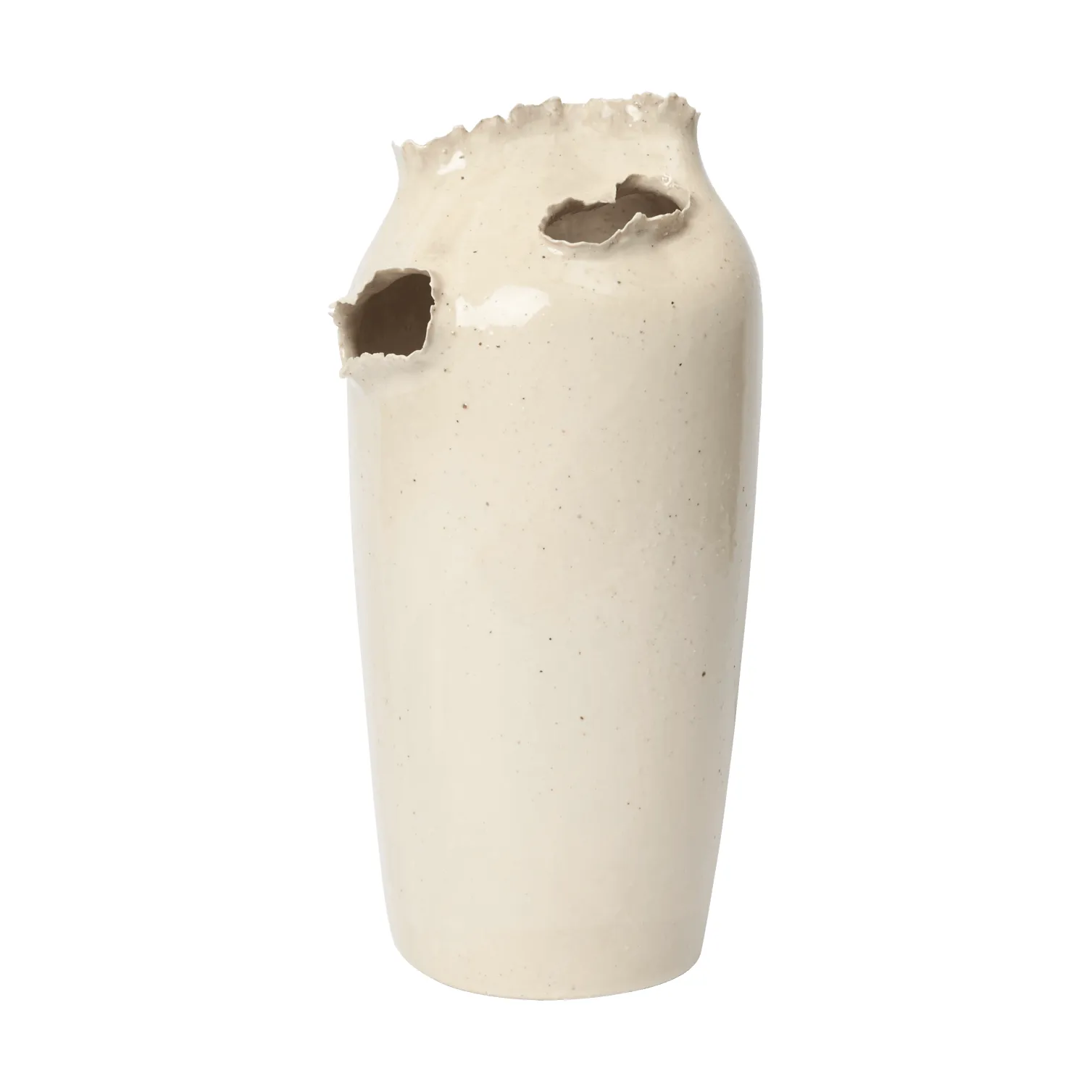 Tereo Vase, Off white gesprenkelt, 27 cm Ferm Living